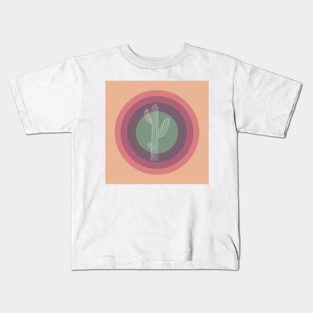 Retro Cactus Kids T-Shirt by BumbleB-Design